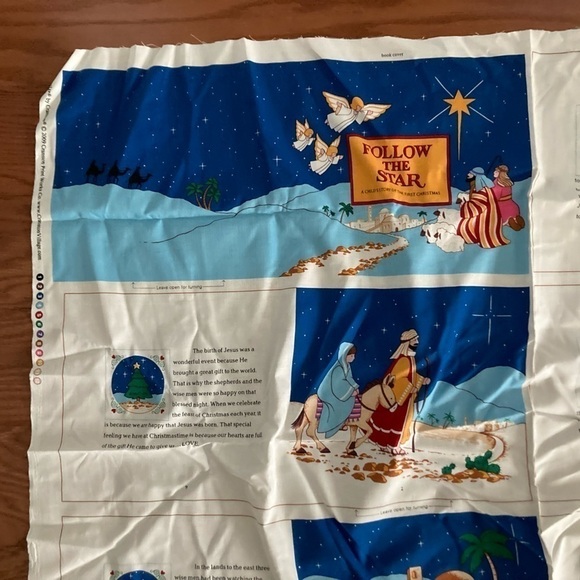 Cranston print fabrics Follow the Star book project 43” x 35” - Picture 2 of 10